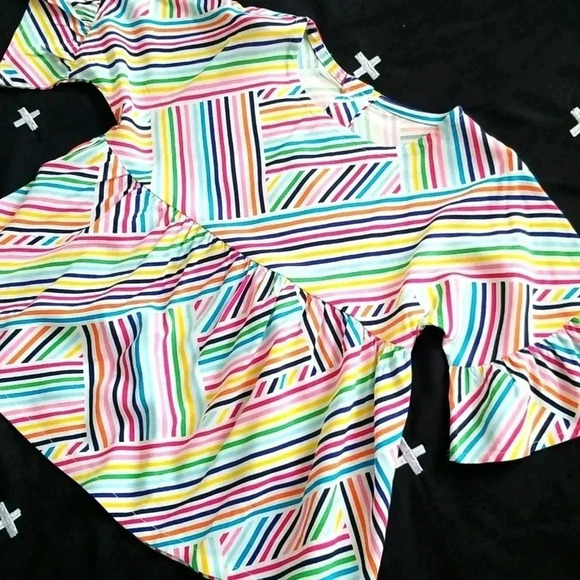 Crazy 8 Geometrical Striped Girl's Shirt - Picture 2 of 5
